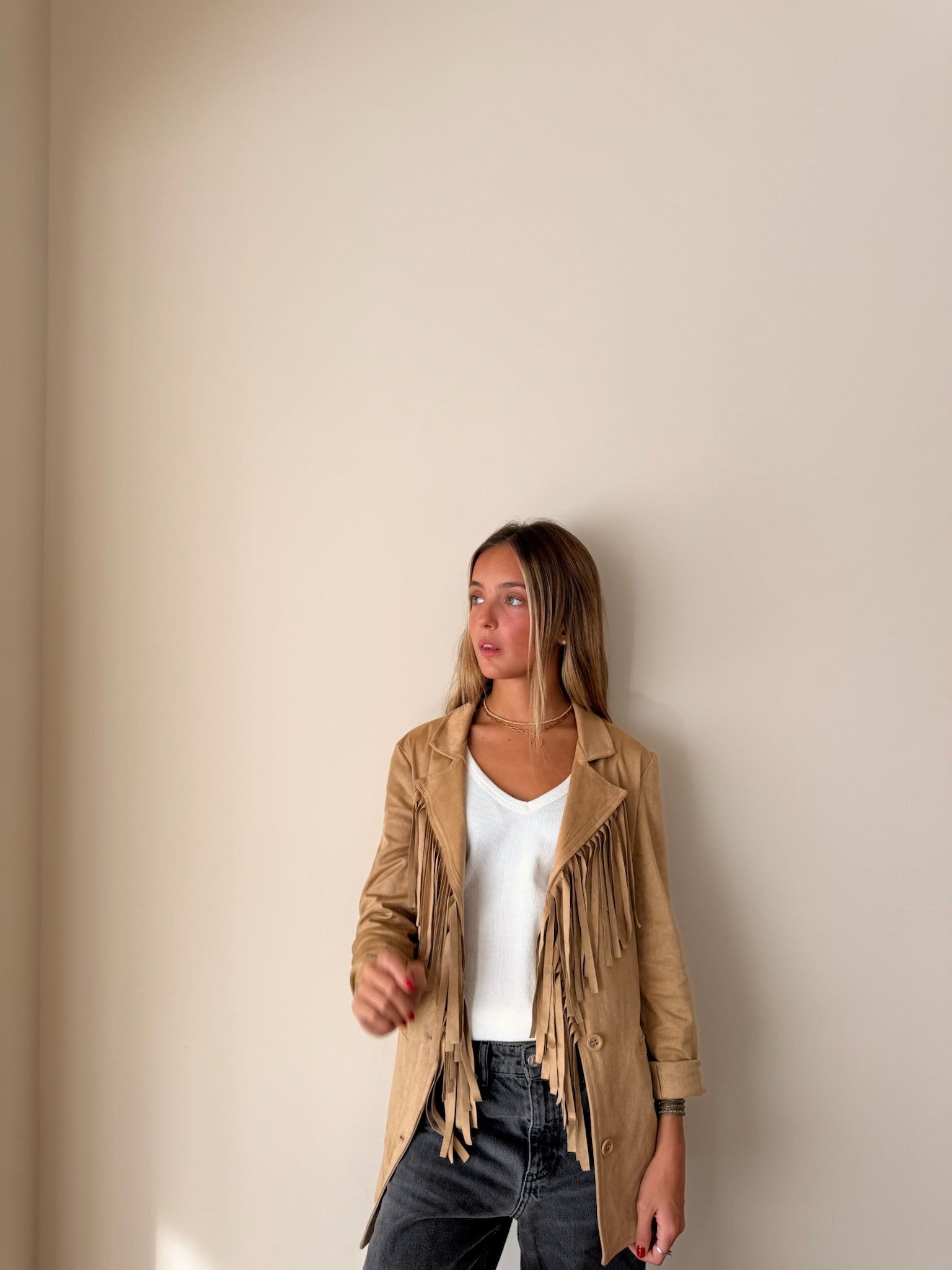 Blazer Borgona Eco Cuero