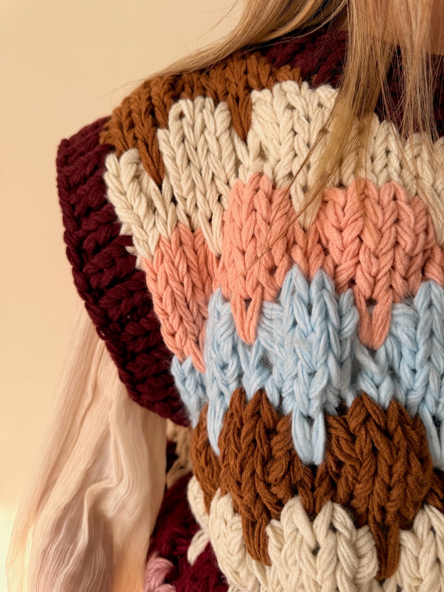 Chaleco Trama Bordeaux