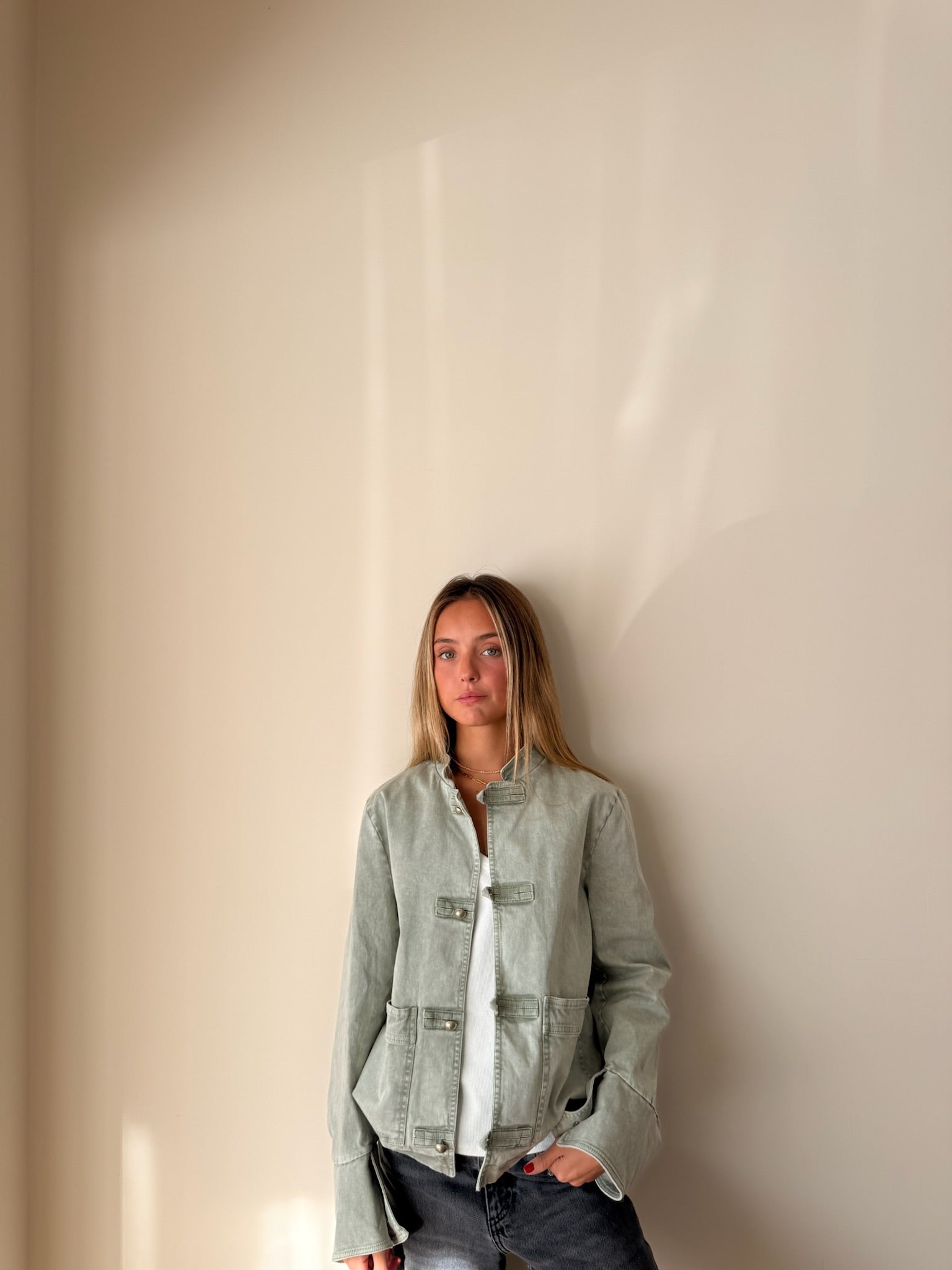 Chaqueta Napoleon Roche Celeste
