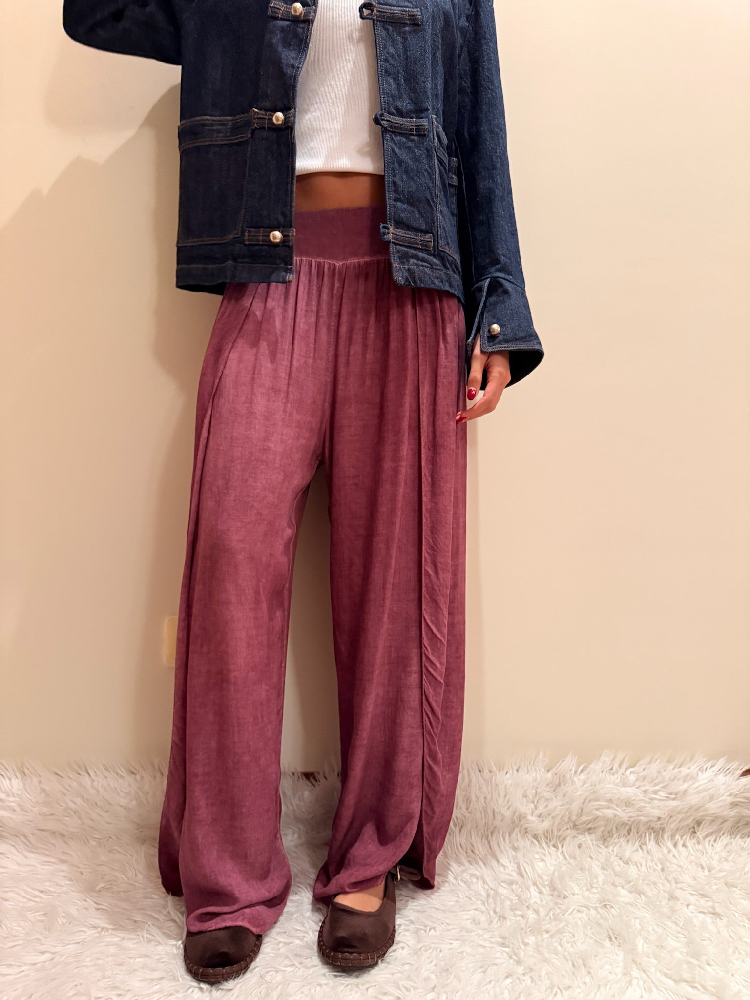 Pantalon Coral Bordeaux
